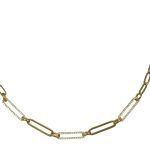 Collana oro 18kt catena con zirconi