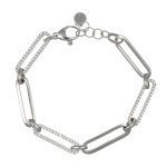 Bracciale argento 925 catena con zirconi