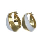 Orecchini cerchi oro 18 kt Angel