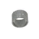 Anello in argento con fascia di zirconi bianchi