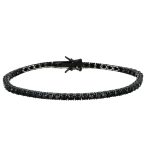 Tennis argento 925 brunito nero uomo