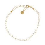 Bracciale argento placcato oro catena cuore