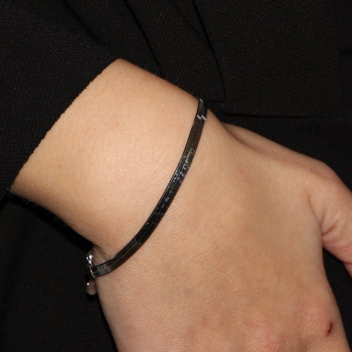 Bracciale in argento piattina minimal