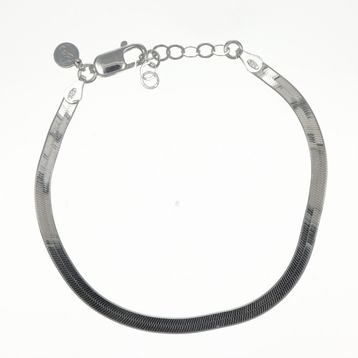 Bracciale in argento piattina minimal