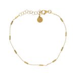 Bracciale in argento placcato oro con rettangolini