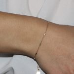 Bracciale in argento placcato oro con rettangolini