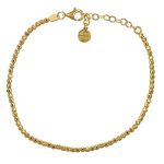 Bracciale in argento placcato oro con sfere sfaccettate