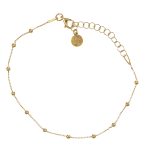 Bracciale in argento placcato oro con sferette