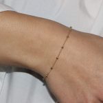 Bracciale in argento placcato oro con sferette