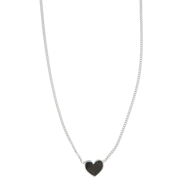 Collana argento 925 cuore piatto