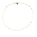 Collana in argento placcato oro con rettangolini