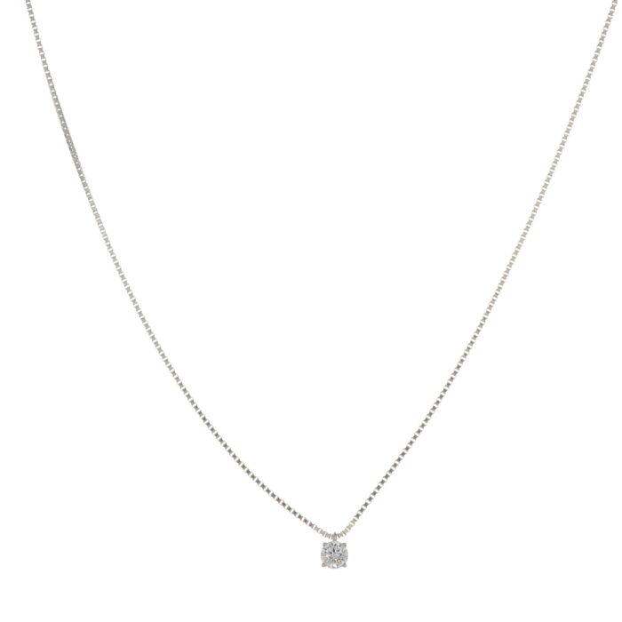 Collana in argento punto luce