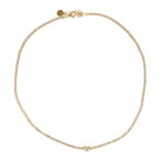 Girocollo 925 placcato 18kt con cuore bianco centrale