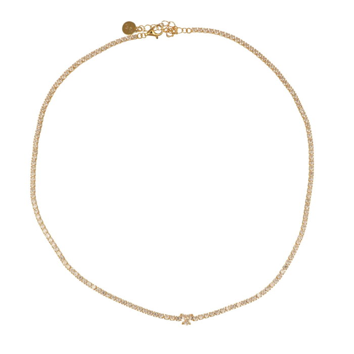 Girocollo 925 placcato 18kt con cuore bianco centrale