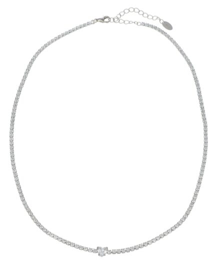 Girocollo tennis con cuore bianco centrale