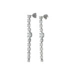 Orecchini argento 925 cascata di zirconi