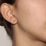 Orecchini argento 925 placcato oro cuore pendente