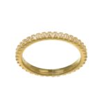 Anello placcato oro eternè di zirconi bianchi