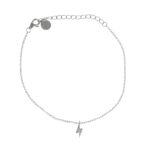 Bracciale argento con fulmine