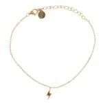 Bracciale placcato oro con fulmine