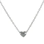 Collana in argento cuore scorrevole