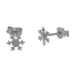 Orecchini argento con fiocco di neve